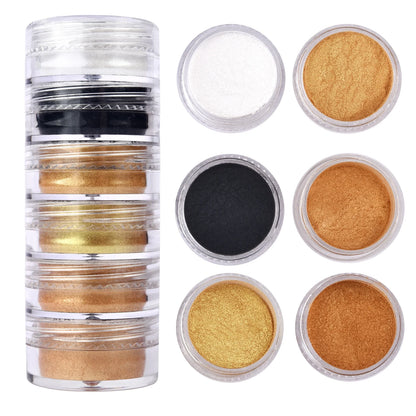 6 Colors/Set Pearl Powder Pigment DIY Epoxy Resin Mold Colorant Dye Mineral Powder Epoxy Resin Dye Pearl Pigment Glitter Craf