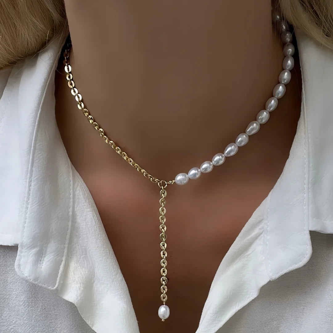 New Irregular Choker Vintage Tassels Zircon Heart Pendant Necklace For Women Female Geometric Baroque Transparent Crystal Cha