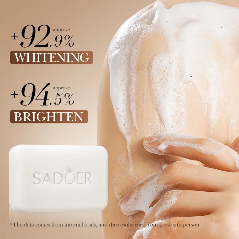 SADOER Niacinamide Arbutin Facial Soap Moisturizing Brightening Deep Cleansing Body Face Wash Foam Facial Cleanser Handmade S