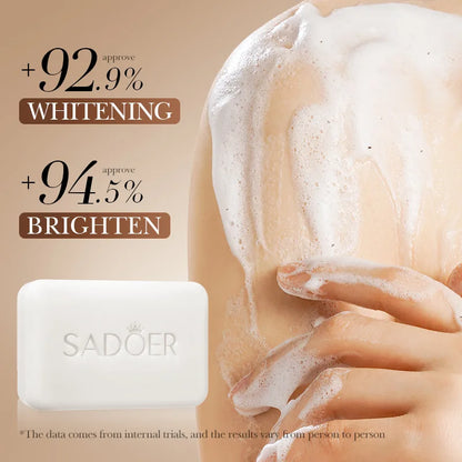 SADOER Niacinamide Arbutin Facial Soap Moisturizing Brightening Deep Cleansing Body Face Wash Foam Facial Cleanser Handmade S