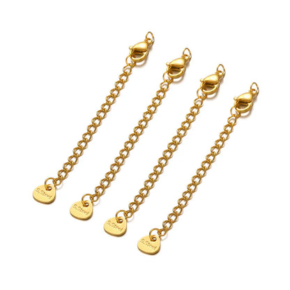 10pcs Stainless Steel Extension Chains with Lobster Clasps Connector Link Necklace Tail Making DIY Bracelet Accessories Suppl