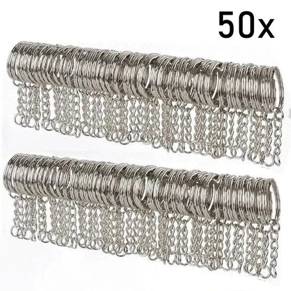 25mm*50pcs Flat Ring, Metal Circular Buckle, Round Ring, Smooth Dog Buckle, Embossed Circular Ring, Hanging Buckle, Hook Buck