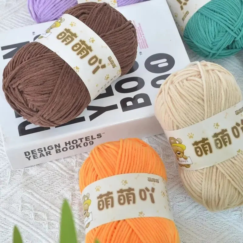 Fluffy Chenille Yarn for Crocheting doll thread Soft Bulky Velvet Yarn for Knitting Crochet Crafts Amigurumi Matte Chenille Y