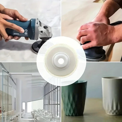 Mirror Polishing Discs - Angle Grinder Grinding Stainless Steel Woodworking Furniture Glass Polishing Felt Wheels for Easy Gr