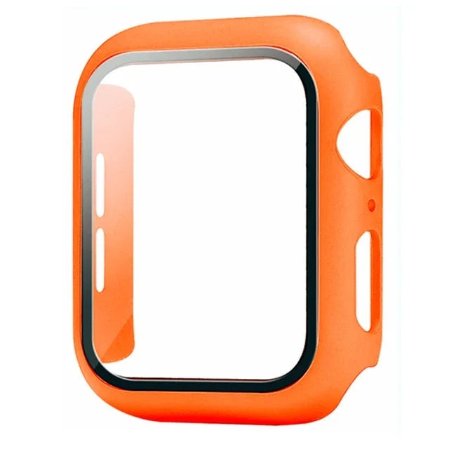 Glass+Cover For Apple Watch case 10 9 8 7 6 SE 5 iWatch Accessorie Screen Protector iWatch series 46mm 44mm 40mm 41 45mm 38 4