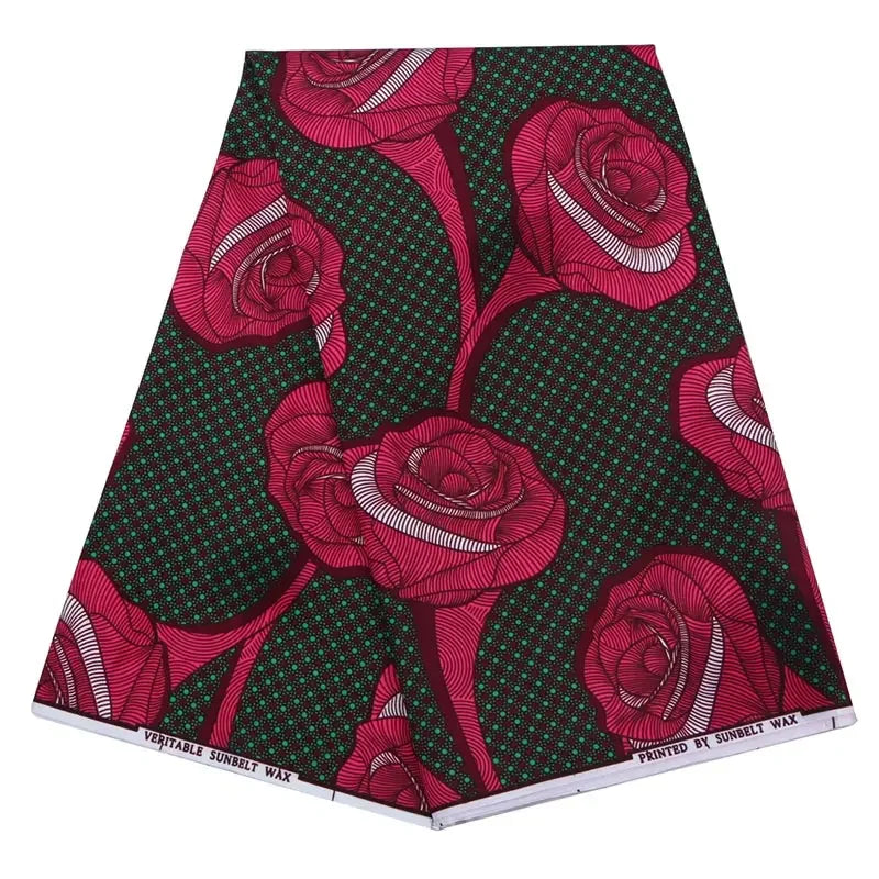 Africa Nigerian Prints Batik Fabric Real Wax Patchwork Sewing Dress Craft Cloth Polyester Ankara Tissu A-7