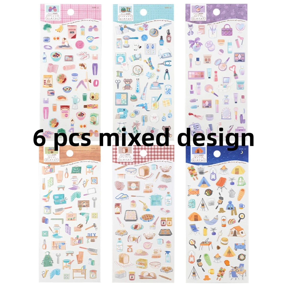 3 pcs/6 pcs Sweet Life Daily Things Stickers Scrapbooking Diy Journal Cute Stickers Stationery Decor School Supplies Gift - 6