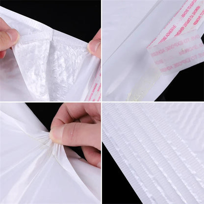50pcs Pearlescent Film Waterproof Bubble Bag Packaging Express Bag White Foam Self Seal Pack Bag ShippingbagThickened Envelop