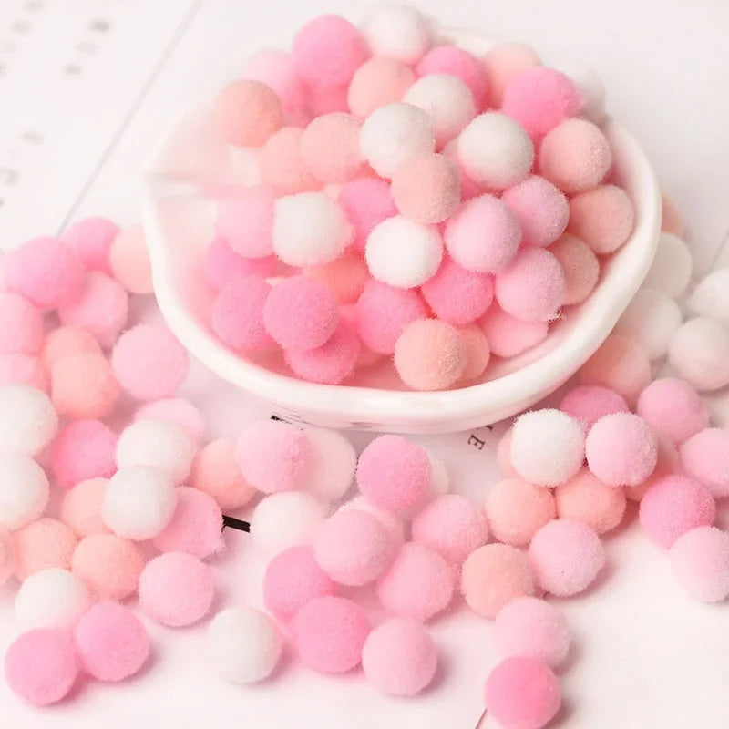 8-30mm Pom poms Multi-Colored Pompoms Soft Fluffy Puff Pompom Balls for Kid DIY Creative Craft Wedding Decor Sewing Supplies 