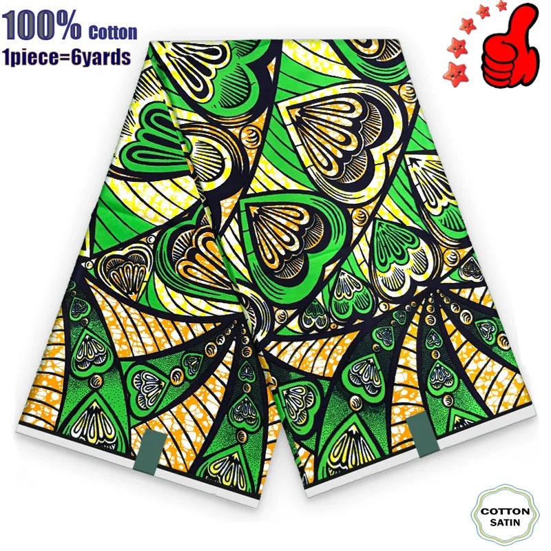 100% Cotton Soft Original Guaranteed Veritable African Real Wax Fabric Ghana Nigeria Style Ankara Wax Batik Fabric - 25