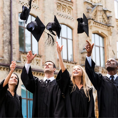 2025 Graduation Hat Black Adult Bachelor Caps with Tassels University Master Congratulation Graduation Party Decoration Suppl