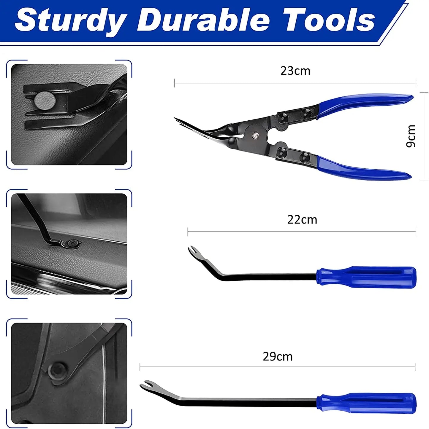 5/11/43PCS Car Trim Interior Plastic Disassembly Kit Car Clips Panel Dashboard Removal Tool Auto Trim Hand Removal Accessorie
