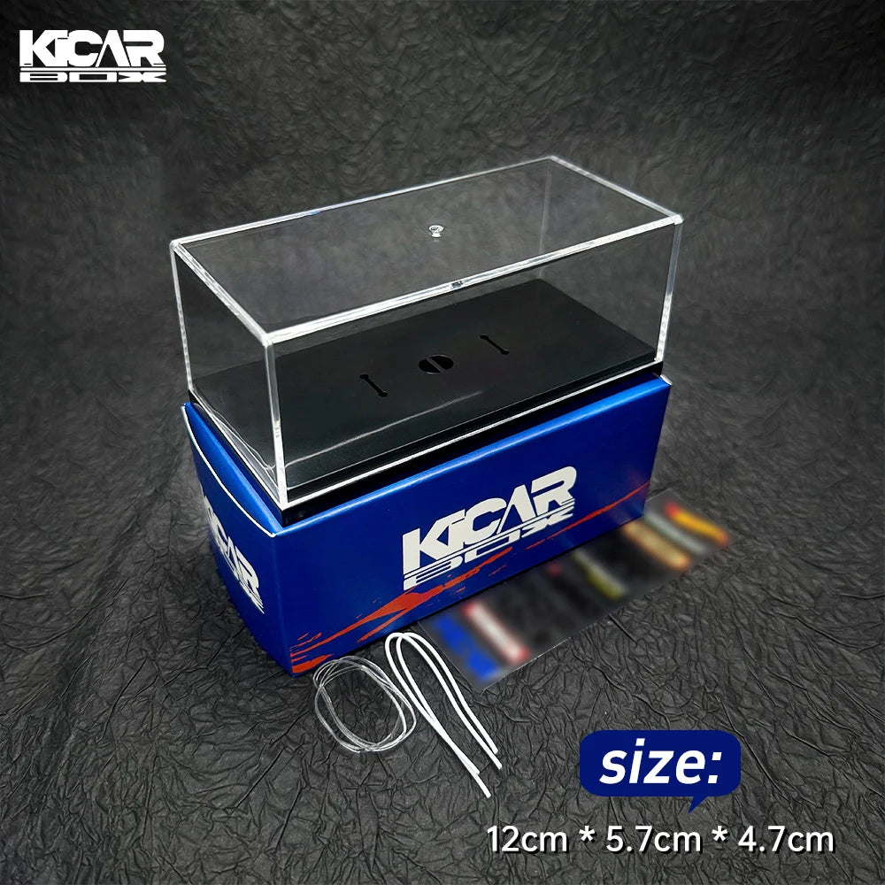1/64 Acrylic Model Car Display Case Box - Clear Cover for Collectibles Gift (No Car Included) 1pcs