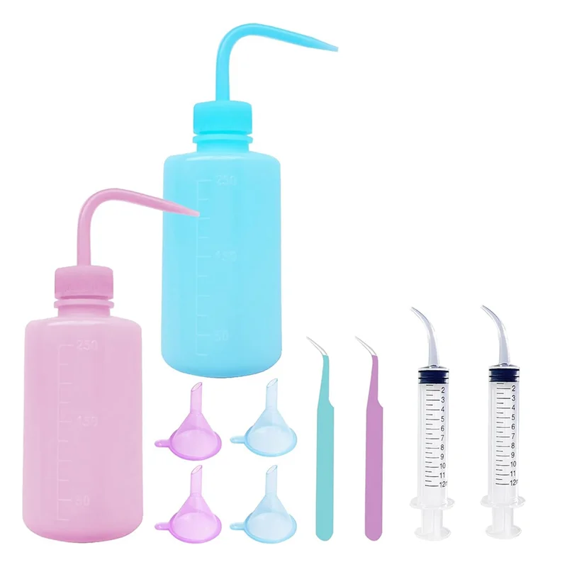 ABKP-DIY Craft Set-Snow Globe Tumbler Supplies Kit-Complete 10-Piece Includes Bent Syringe, Tweezers& Small Funnel