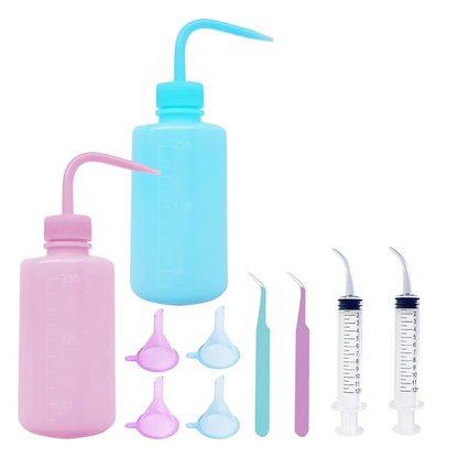 ABKP-DIY Craft Set-Snow Globe Tumbler Supplies Kit-Complete 10-Piece Includes Bent Syringe, Tweezers& Small Funnel