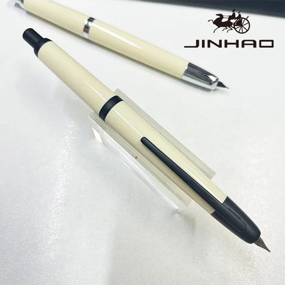 Jinhao 20 Press Retractable Fountain Pen EF/F Nib with Converter Resin Writing Gift Pen