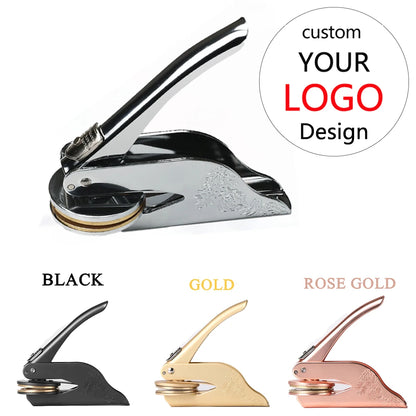 Embosser Stamp LOGO Customized Wedding Library Book Private Seals Customization Envelope Party Invitation Embossing Stamps DI