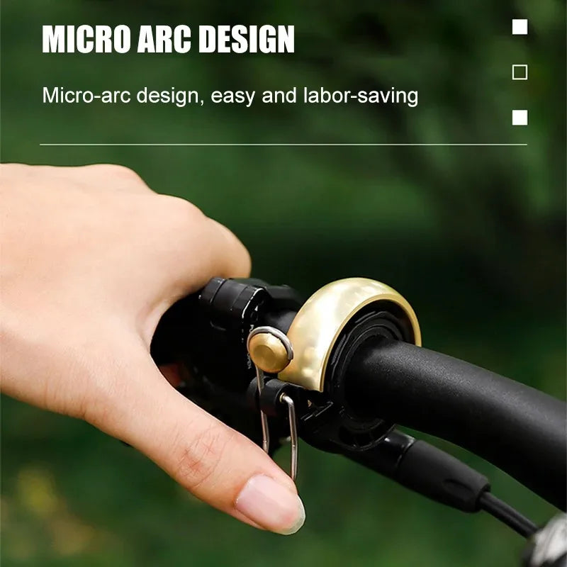 Vintage Bicycle Bell Loud Crisp Folding Mountain Bike Bell Retro Copper Hands Personality Bike Accessories