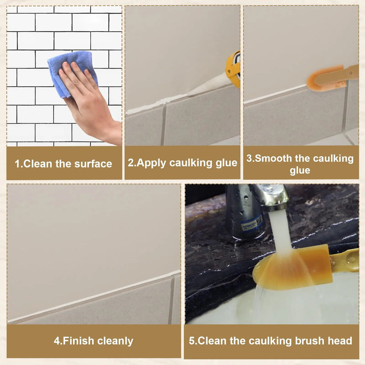8pcs Sealant Finishing Tools Rubber Caulk Caulking Silicone Sealant Finishing Tool Extended Length Rubber Spatula Caulking To