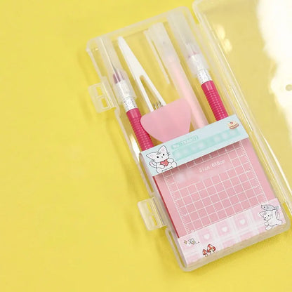 DIY Art Craft Tool Set with Cutting Mat & Sculpting Tools, Multi-Functional Creative Kit with Clear Storage Box for Handmade 
