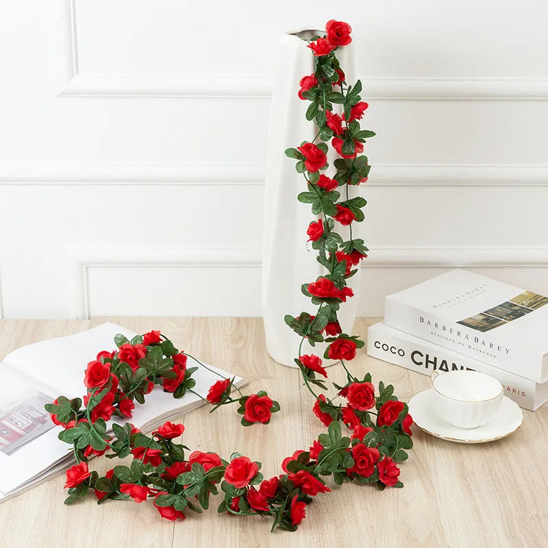 7ft 2m Flower String Artificial Wisteria Vine Garland Plants Foliage Outdoor Home Trailing Flower Fake Flower Hanging Wall De
