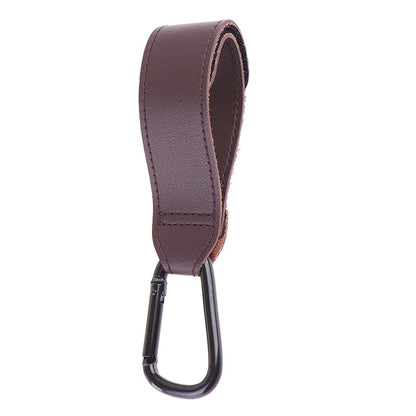 Baby Stroller Hook Fashion PU Leather Adjustable Pram Hook Cart Organizer Diaper Bag Hanger Children Boy Girl Travel Accessor