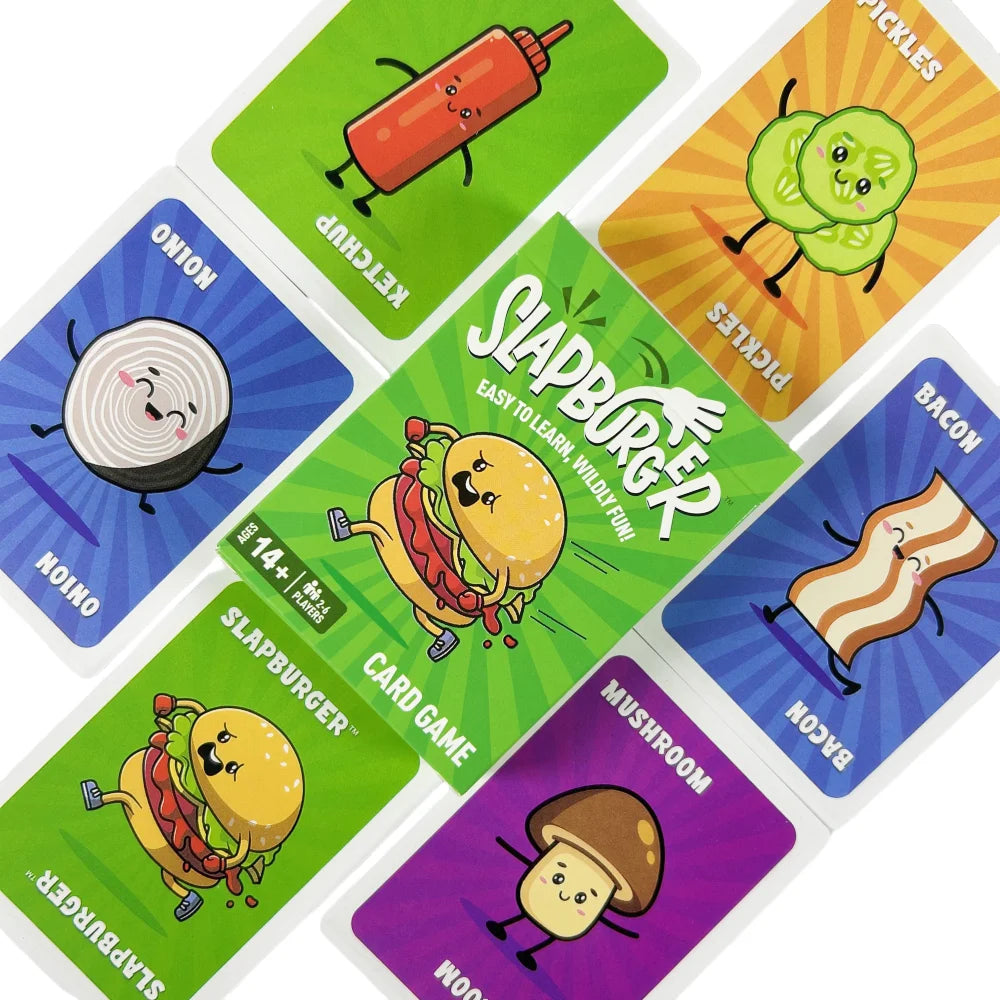 Slapburger Card Game Families Party Playing 2-6 Players Board Game Deck - DS31-Slapburger