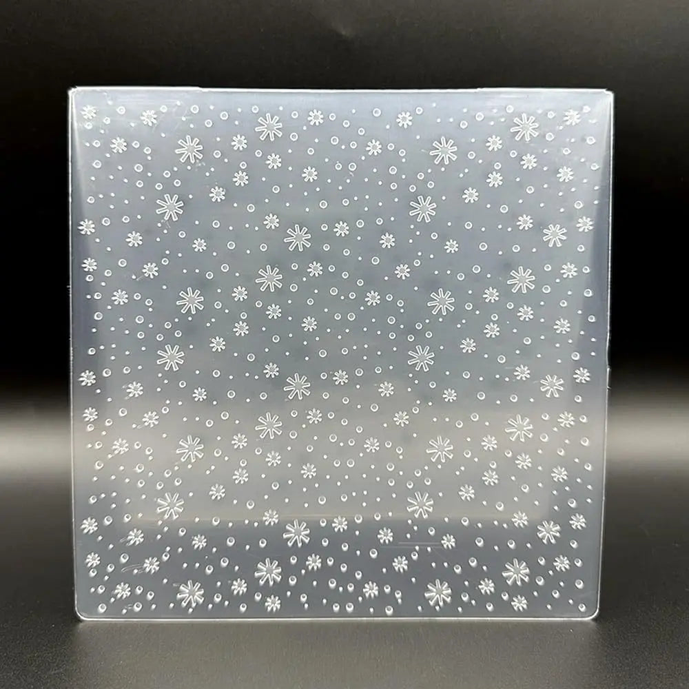 Plastic Embossing Folder Template Christmas Snowflakes Falling Texture 5.91x5.91 Inch for Card Making DIY Scrapbooking Paper 
