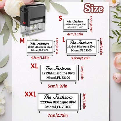 Custom Address Stamp, Return Address Stamps Self Inking Personalized, Customizable Business Stamp, Black Ink Colors, Stamper