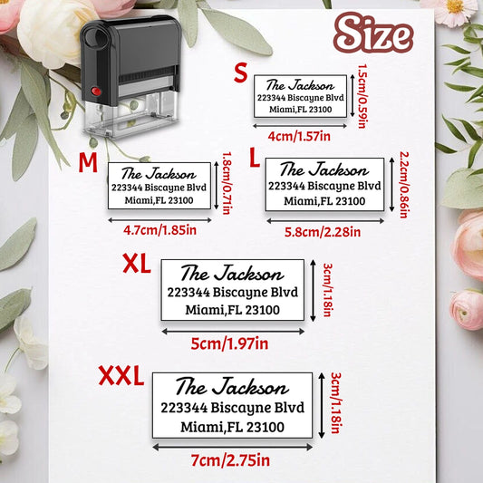 Custom Address Stamp, Return Address Stamps Self Inking Personalized, Customizable Business Stamp, Black Ink Colors, Stamper