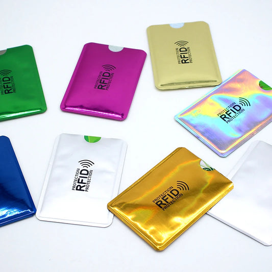 10pcs Anti-Scan Card Sleeve Anti-magnetic Anti-theft Anti RFID/NFC scanning Aluminium Foil Safty Bank Card ID Card Card Holde