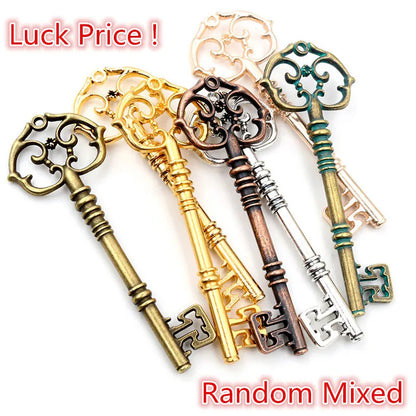83x31mm 2pcs Bronze Green Gold Colors Antique silver color Plated Key Handmade Charms Pendant:DIY for bracelet necklace