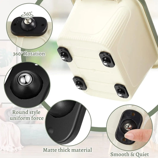 Self Adhesive Universal Caster Wheels Mini Pulley Rotating Wheel for Furniture Storage Box Trash Cabinet Appliance Slider Rol