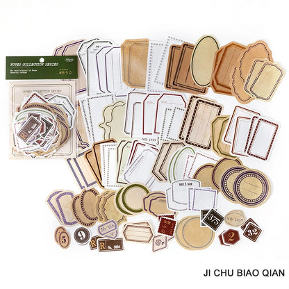100 Sheets Vintage Journal Collage Material Pack DIY Scrapbooking Basic Decoration Memo Pad Background Notes Paper Stationery