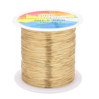 100m/328ft Fadeless Copper Clad Steel Wire Bendable Metal Sculpting Wire for Craft Floral Jewelry Making 0.3/0.4mm