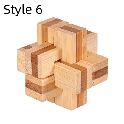 New Wooden Kong Ming Lock Lu Ban Lock IQ Brain Teaser Educational Toy Children Montessori 3D Puzzles Game Unlock Toys Kid Adu