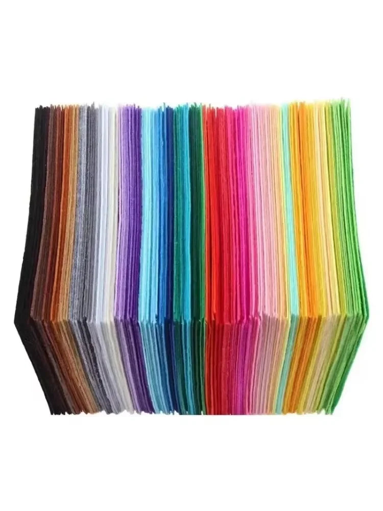 40Pcs Soft Felt Fabric Sheet Assorted Color Patchwork Sewing DIY Craft Squares Nonwoven 1mm Thick Handmade Fabric Weaving - 1