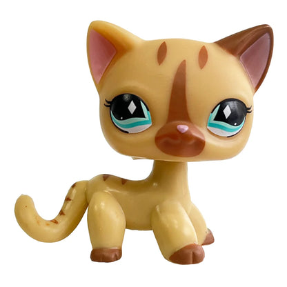 Rare Pet Shop LPS Toy Stands Short Hair Cat Original Kitten Husky Puppy Dog Fox Cute Animal Old Bobble Head Toy - 886