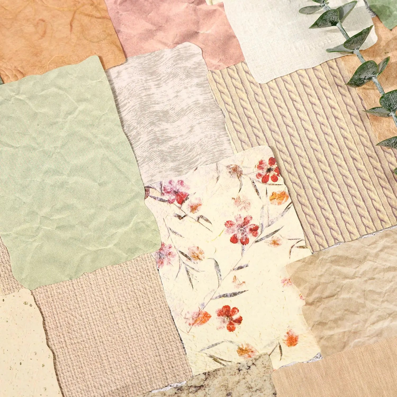28 pcs Vintage 3D texture Material paper for Planner Decorative Diary Scrapbooking Background paper handmade Craft Supplies