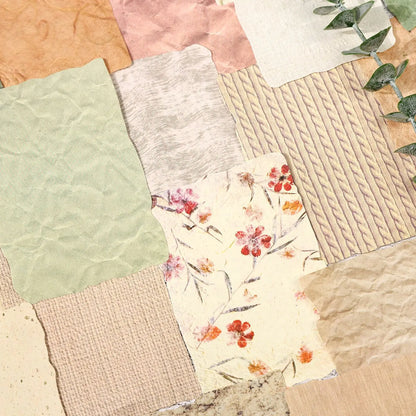 28 pcs Vintage 3D texture Material paper for Planner Decorative Diary Scrapbooking Background paper handmade Craft Supplies