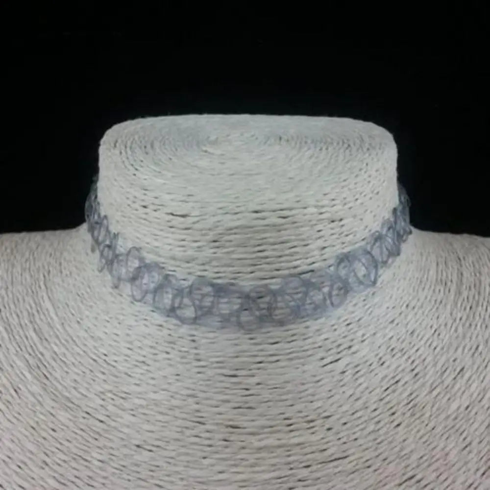 Gothic Jewellery Braided Fish Thread Choker Necklace Vintage Elastic Tattoo Choker Retro Necklace