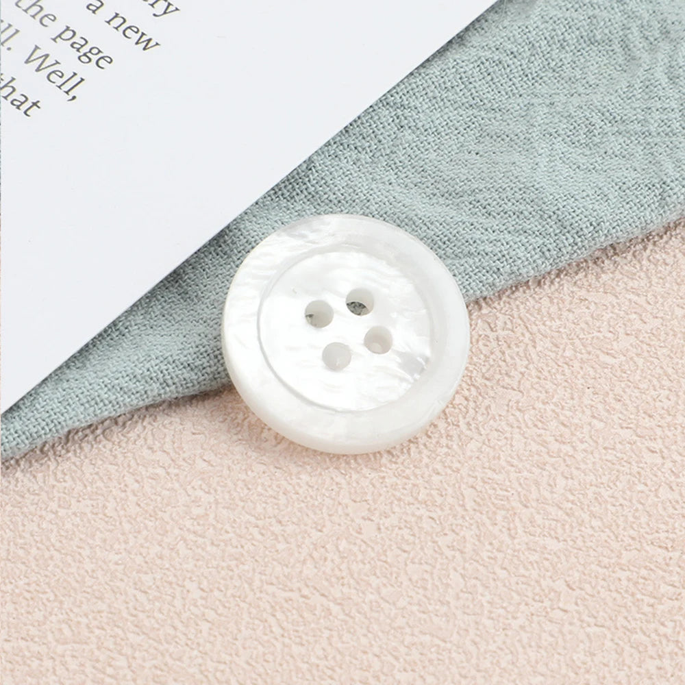 20pc 20mm imitation shell resin wide button - ZWT2416664-2