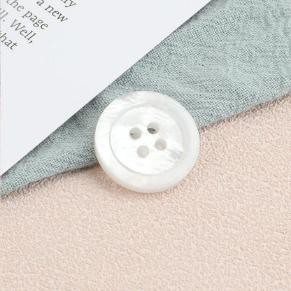 20pc 20mm imitation shell resin wide button - ZWT2416664-2