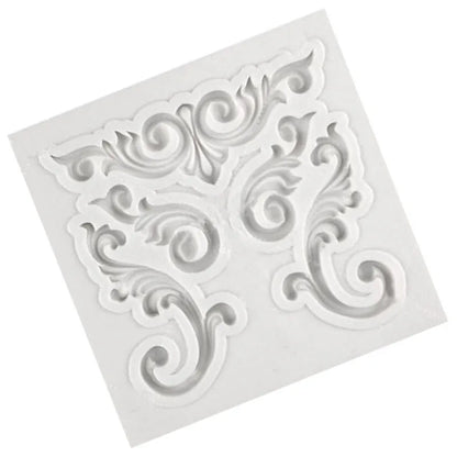 Sugarcraft Border Silicone Mold Baroque Scroll Relief Cupcake Topper Fondant Cake Decorating Tools Candy Chocolate Gumpaste M