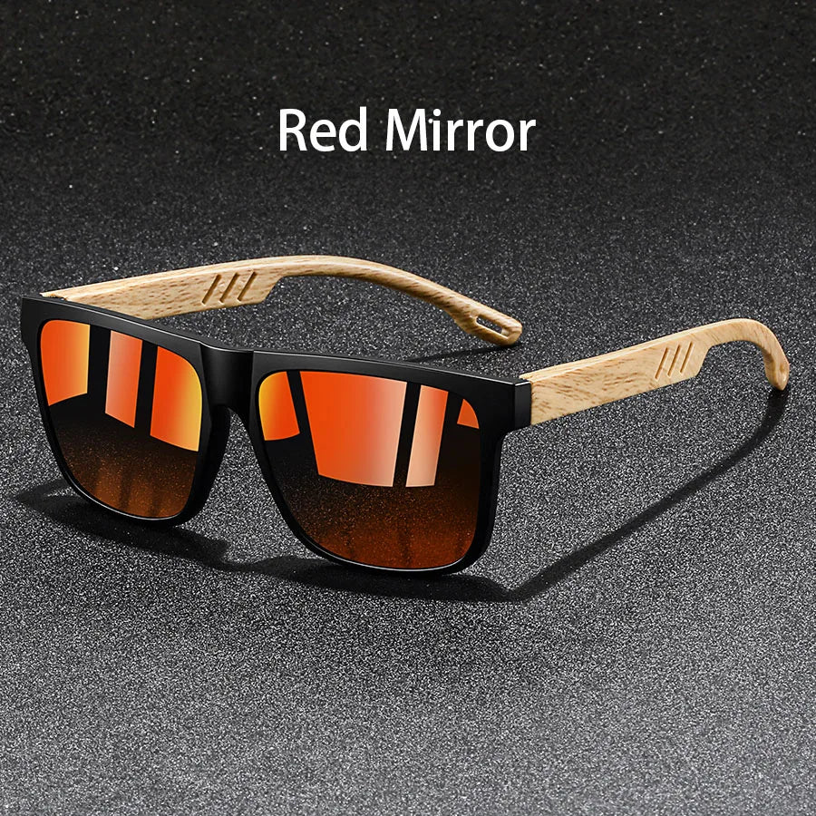 Fashion Vintage Square Square Frame Sunglasses Men Women Fishing Driving Man Designer Sun Glasses Eyewear - RedMirror