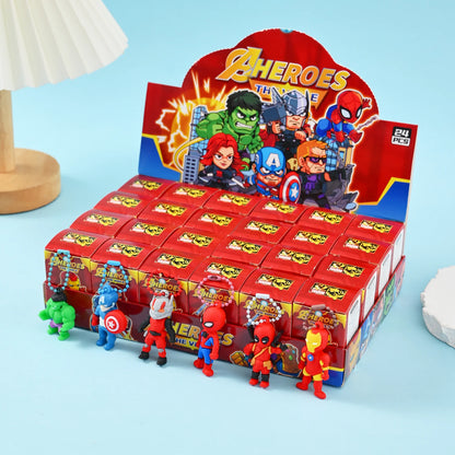 New 24pcs Marvel Spiderman Blind Box Toy Model Anime Action Figures Spider-Man Children'S Toys Decorationdolls Gifts
