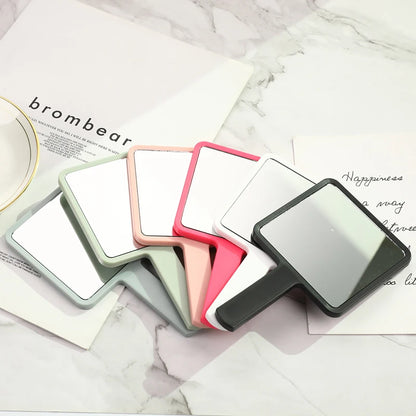 1PC Eyelash Extension Handheld Makeup Mirror Square Makeup Vanity Mirror with Handle Hand Mirror SPA Salon Compact Mirrors