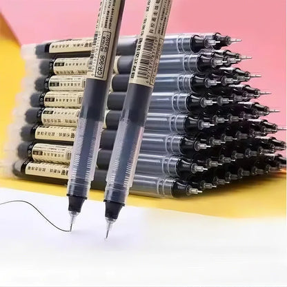 0.5mm Quick Drying Fine Point Liquid Ink Pens Smooth Writing Comfortable Grip Non-Smudge for Office School Supplies