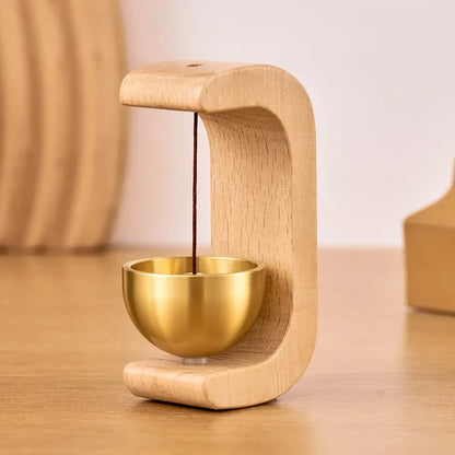 Magnetic Hanging Door Bell Wooden Doorbell Wind Chimes Beech Wood Shop Keeper Bells for Home & Business Door Opening Decorati