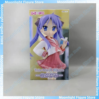 In Stock FuRyu Trio-Try-iT Izumi Konata Hiiragi Kagami Hiiragi Tsukasa Desktop Cute Anime Action Figure Toys Figure Collectio